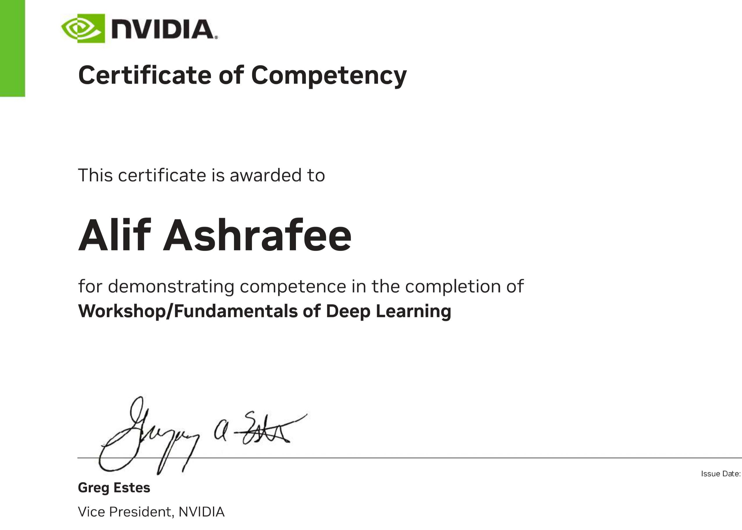 nVIDIA Certificate